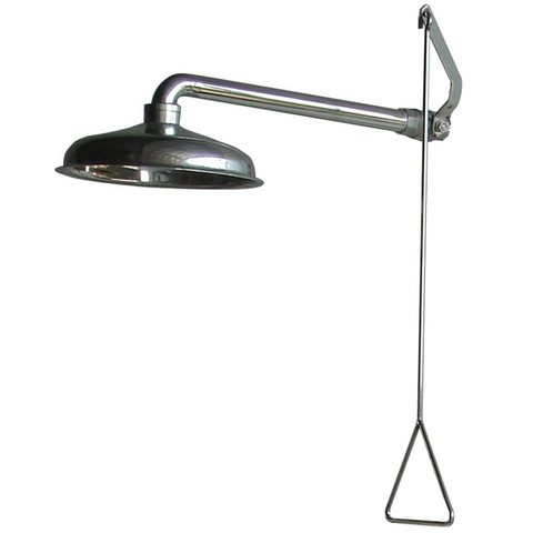 Wall-Mounted Valve-Fitted Emergency Shower (Hand-Operated)