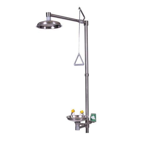 Wall-Mounted Combination Emergency Shower (Separately Hand-Operated)