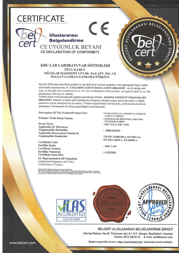 CE — CE uygunluk beyanı · 2006/42/EC Makine Emniyeti