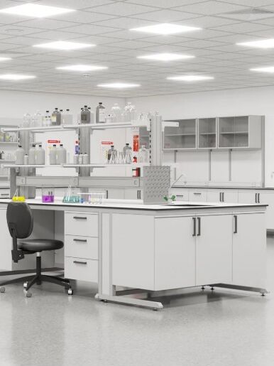 Laboratory Island Bench - C-Frame