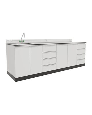 Plinth Wall Bench with Sink