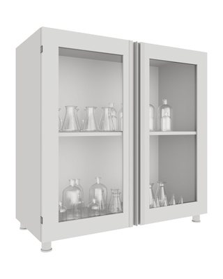 Laboratory Storage Cabinet – Low, Double Glass Doors (MD-2CK)