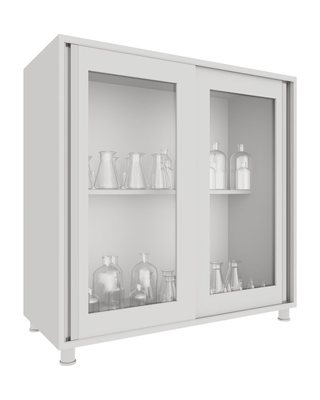 Laboratory Storage Cabinet – Low, Glass Sliding Doors (MD-2CS)