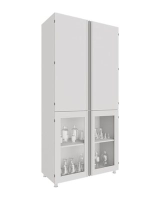 Laboratory Storage Cabinet – 2 Solid Doors Above, 2 Glass Doors Below (MD-2AK2CK) MD-2AK2CK9040190
