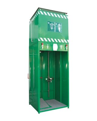 Emergency Eye Wash and Body Shower Booth with Overhead Tank (630/1260 L) ESW-OWT-630