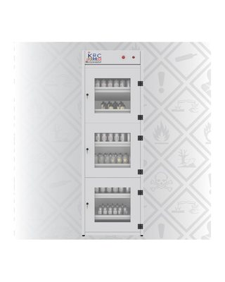 Camlı Üç Bölmeli Kimyasal Saklama Dolabı KSD-3CK 6019