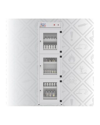 Camlı Üç Bölmeli Kimyasal Saklama Dolabı KSD-3CK 6022