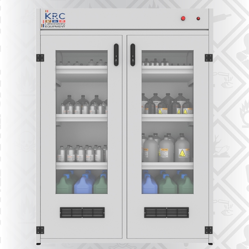 CAMLI ÇİFT KAPAKLI KİMYASAL SAKLAMA DOLABI KSD-CCK 12016 (1)