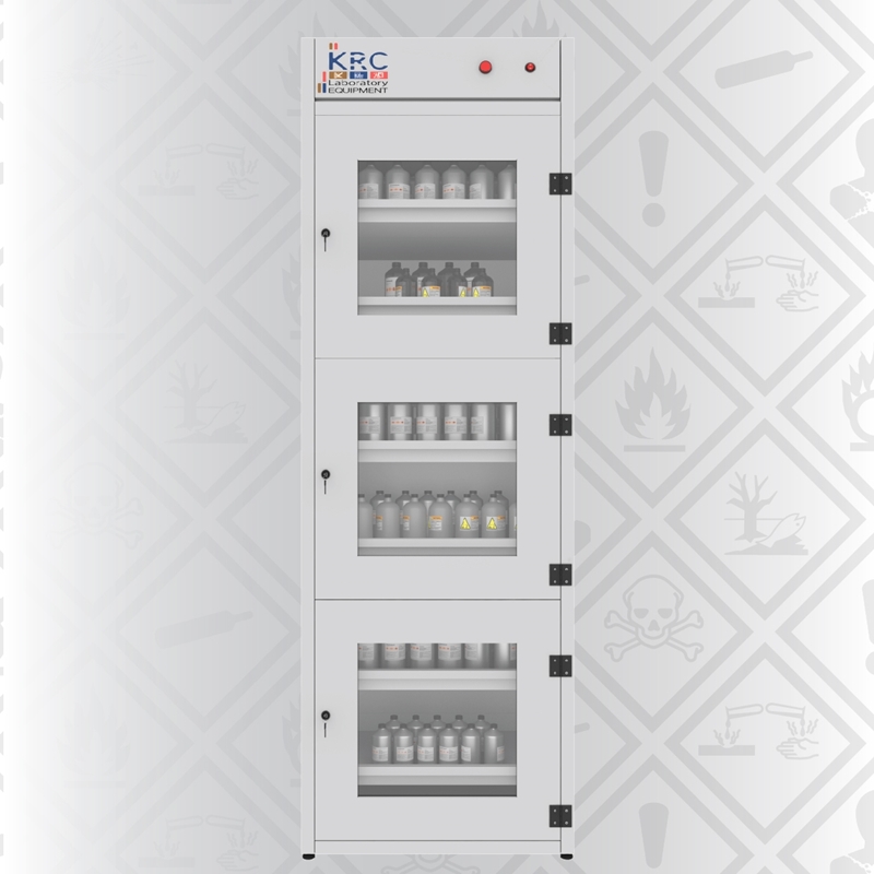 CAMLI ÜÇ BÖLMELİ KİMYASAL SAKLAMA DOLABI KSD-3CK 6019 (1)