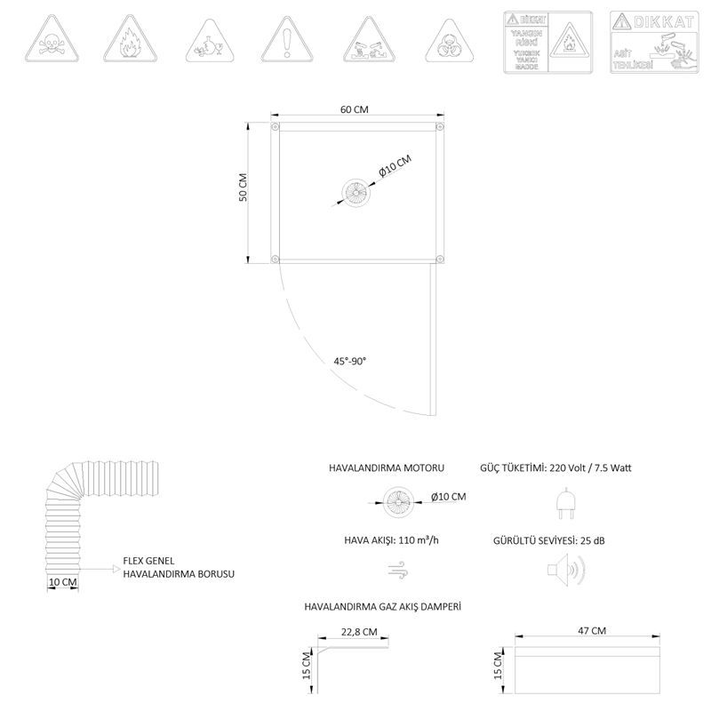 CAMLI ÜÇ BÖLMELİ KİMYASAL SAKLAMA DOLABI KSD-3CK 6019 (5)