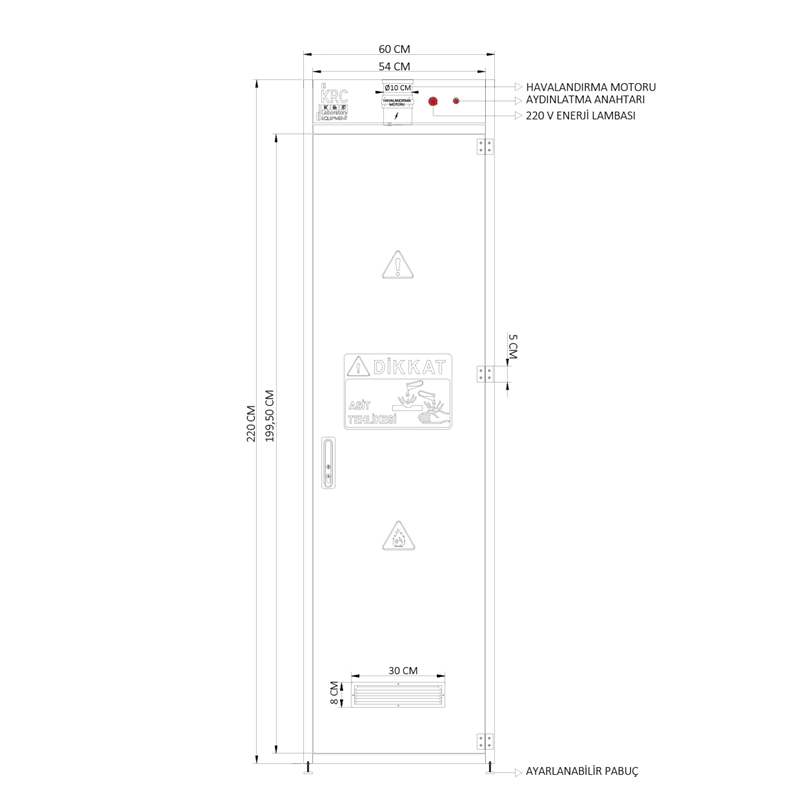 ÇİFT CİDARLI TEK KAPAKLI KİMYASAL SAKLAM DOLABI KSD 6022 (2)