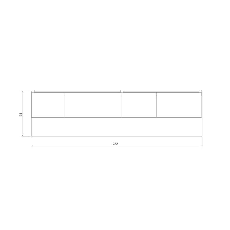 KLT-CUKD28075 C FRAME ÜSTÜ KAPAKLI DOLAPLI KENAR TEZGAH (2)