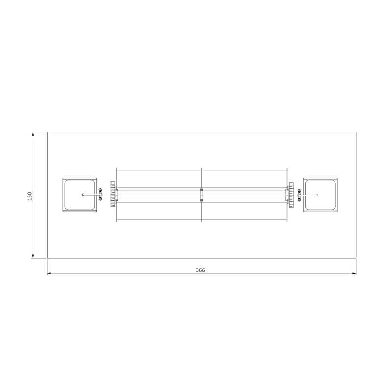 KOT-HUR2E350150 H FRAME ÜSTÜ RAFLI İKİ EVYELİ ORTA TEZGAH (3) - Kopya