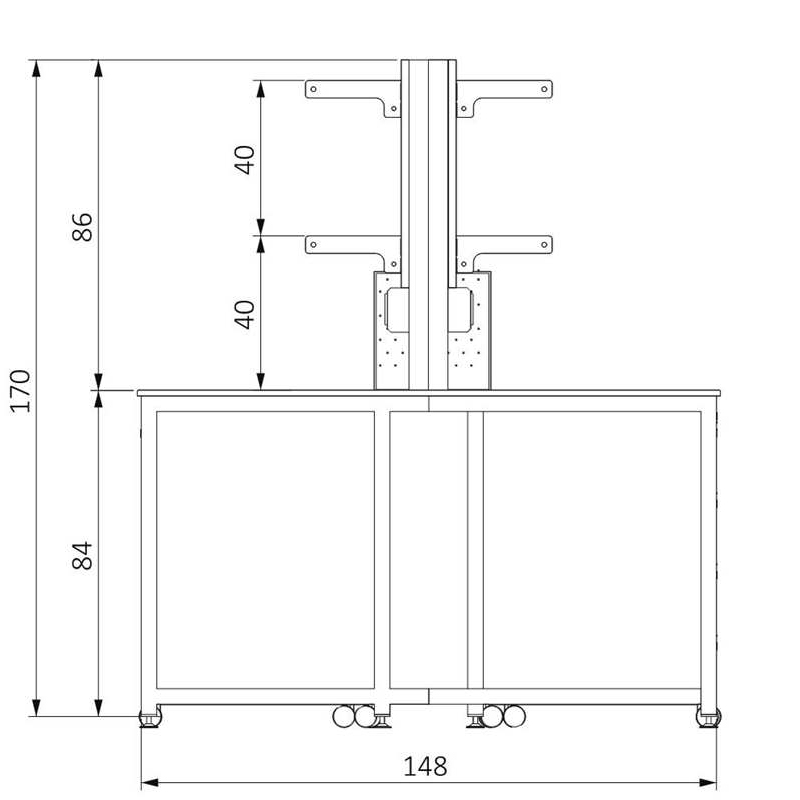 KOT-HURE350150 H FRAME ÜSTÜ RAFLI EVYELİ ORTA TEZGAH (1)