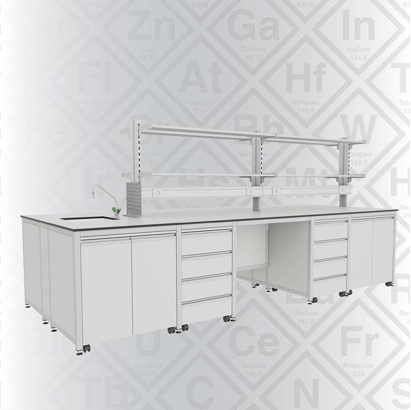 KOT-HURE350150 H FRAME ÜSTÜ RAFLI EVYELİ ORTA TEZGAH