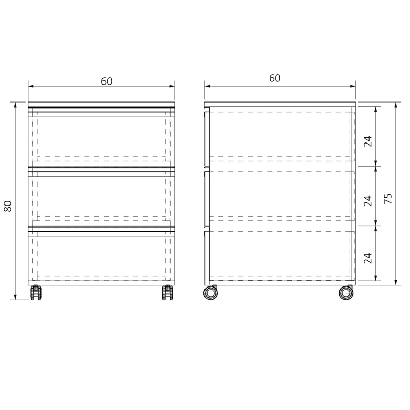 AC-T3C606075 TEKERLEKLİ ÜÇ ÇEKMECELİ ALT DOLAP (1)-1