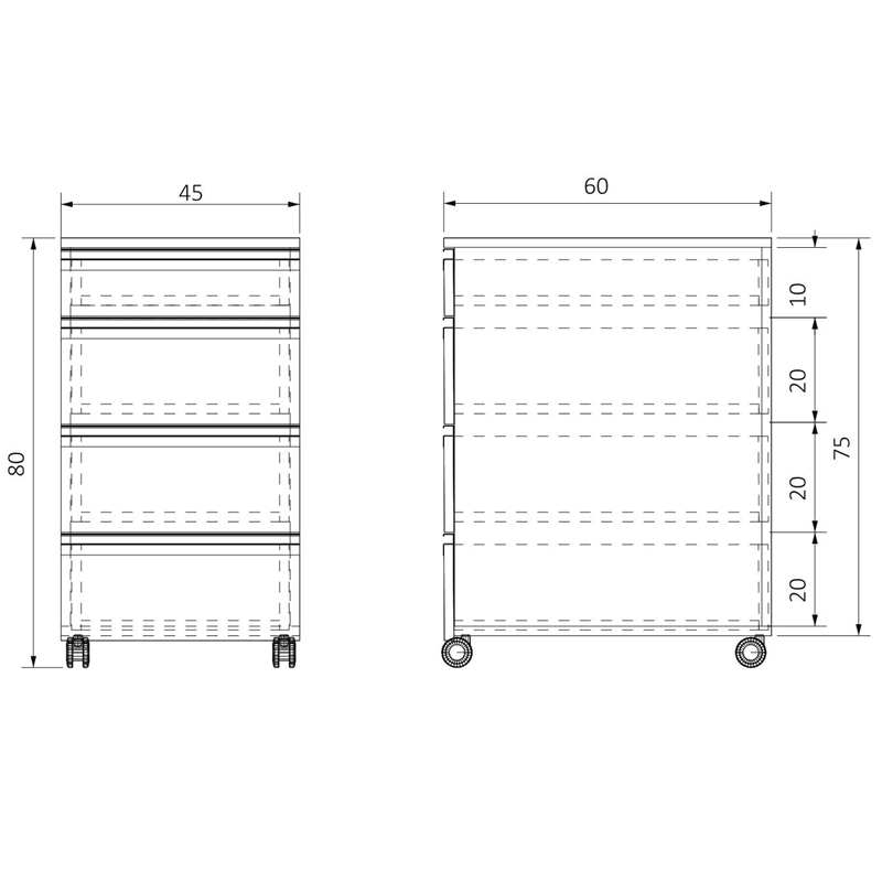 AC-T4SC456075 TEKERLEKLİ ÜST DAR ALTI GENİŞ DÖRT ÇEKMECELİ (1)-1