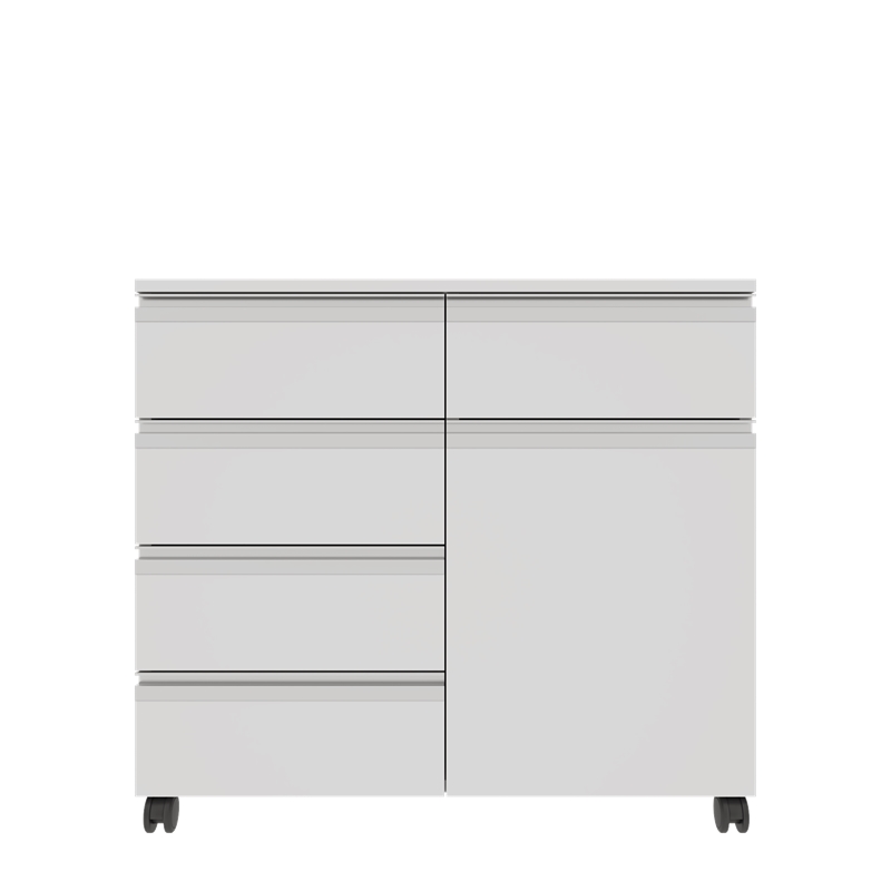 AD-T1K5C906075 TEKERLEKLİ TEK KAPAKLI BEŞ ÇEKMECELİ ALT DOLAP (1)